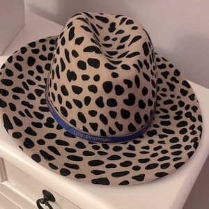 Animal Print Fedora with Blue Band